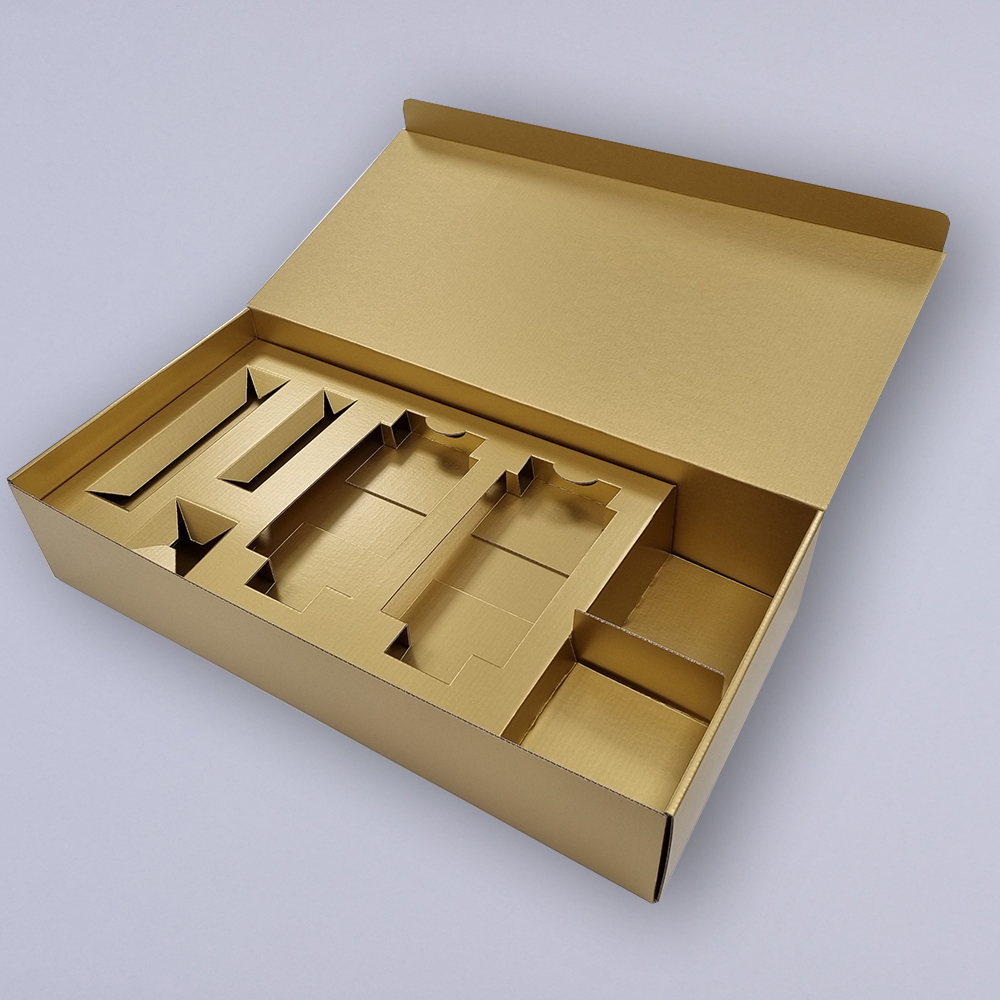 Custom luxury corrugated rigid box with premium packaging and bespoke finishes, UK manufactured by Create-This Limited