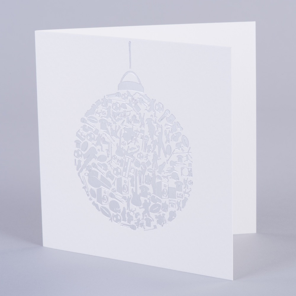Custom foil-blocked Christmas card embossed uncoated paper for premium corporate gifting, Create-This Ltd