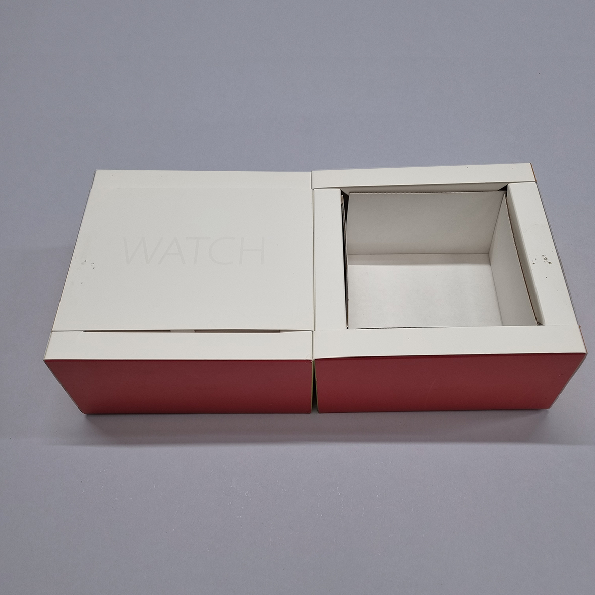 Magic double hinged influencer presentation box two-way reveal for branded product seeding, Create-This Ltd, UK manufactured