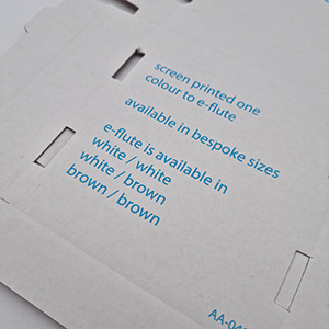 Screen printed onto corrugated board, UK manufactured by Create-This