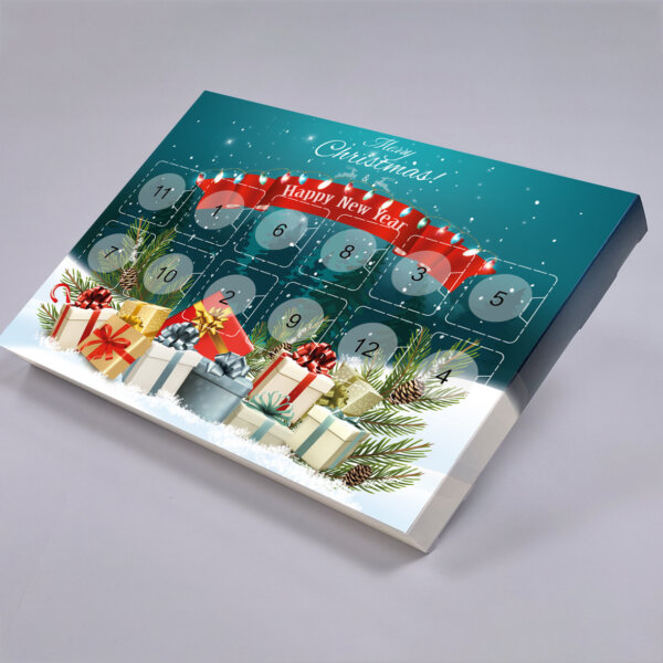 12-window self-fillable advent calendar rPET tray custom or stock design UK manufactured, Create-This Ltd