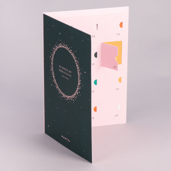 A4 traditional advent calendar 4pp 24 windows litho printed no-contents promotional item, Create-This Ltd