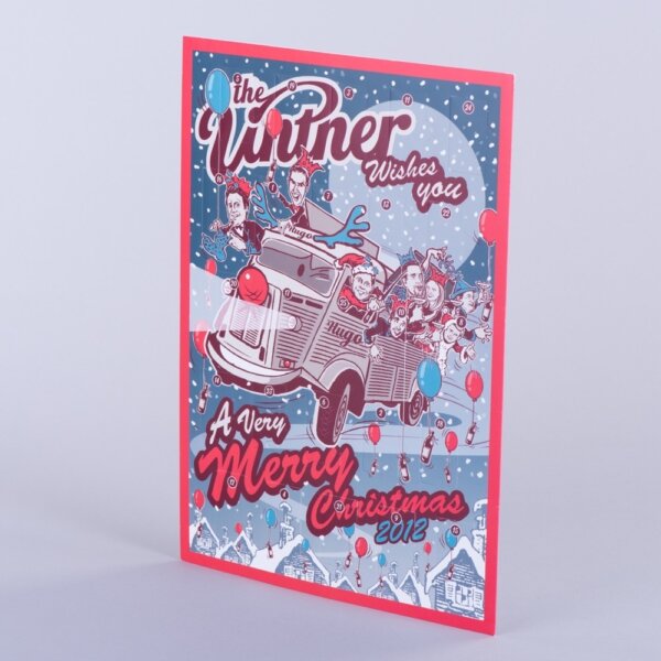 A4 traditional advent calendar 25 or 31 windows stock cutters held litho printed custom, UK manufactured by Create-This Ltd