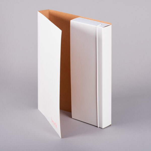 Custom cardboard folder with elastic closure litho printed for branded document and conference use, Create-This Ltd, UK manufactured