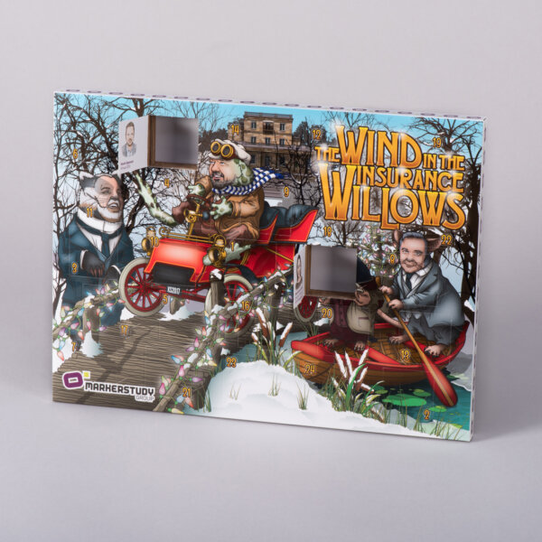 Eco-friendly chocolate advent calendar corrugated card fitment FSC certified fully recyclable, Create-This Ltd