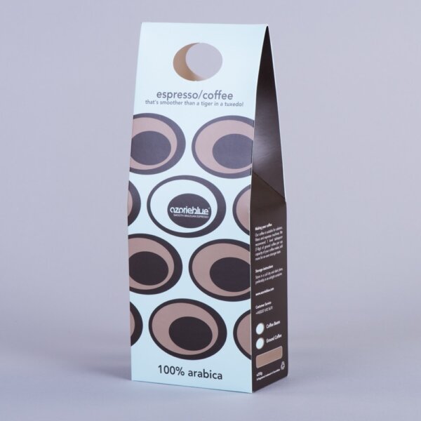 Crash lock base carton with integral carry handle for retail product packaging, UK manufactured by Create-This Ltd