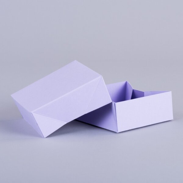 Four-corner glue lid and base carton for high-volume automated production retail packaging, Create-This Ltd