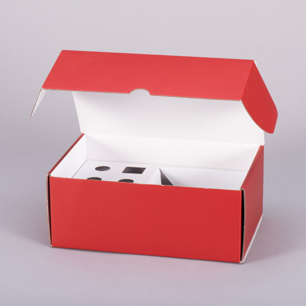 Large 0427 corrugated gift box with bespoke board fitment as cost-effective rigid box alternative, Create-This Ltd