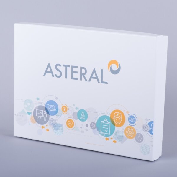 Large luxury lift-off lid presentation box litho printed gloss laminated for corporate gifting, Create-This Ltd, UK manufactured