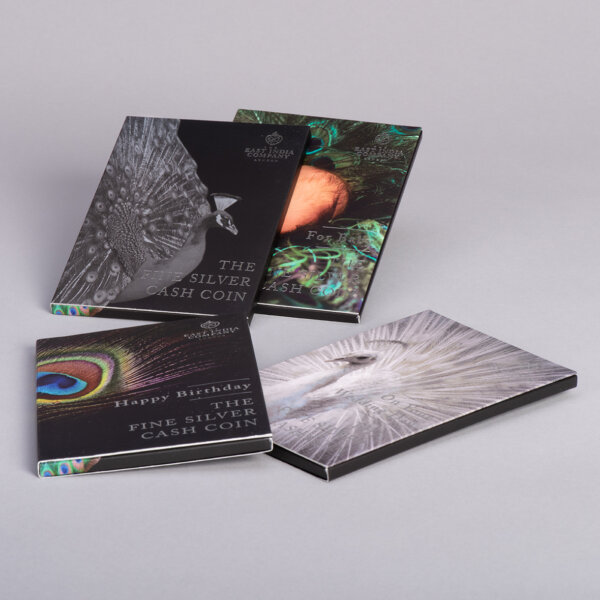 Custom luxury rigid coin holder with premium packaging and bespoke finishes, UK manufactured by Create-This Limited