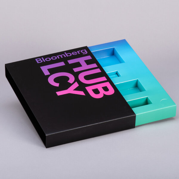 Luxury sliding presentation box with custom cardboard insert fitment and greyboard core, UK manufactured by Create-This Ltd