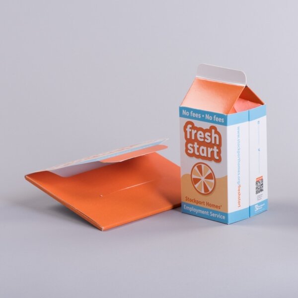 Pop Up Juice Box With Board Envelope