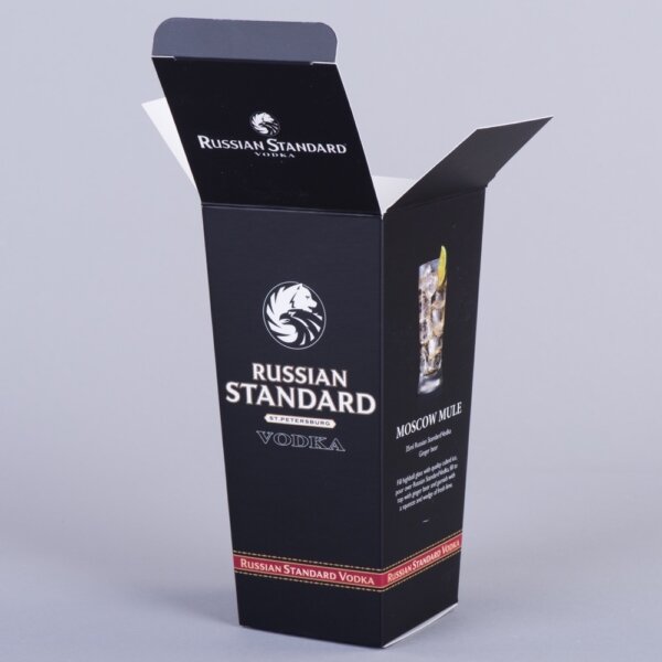 Shaped tuck-in end carton die-cut bespoke shape for distinctive retail product packaging, Create-This Ltd, UK manufactured