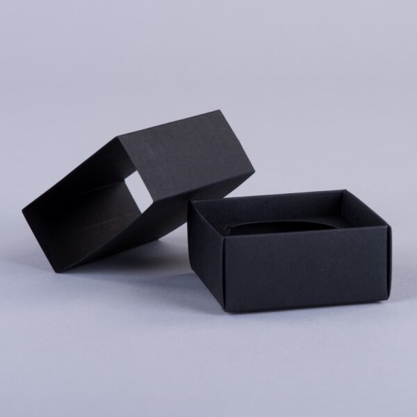 Compact sliding presentation box with board fitment for stopwatch and branded retail packaging, UK manufactured by Create-This Ltd