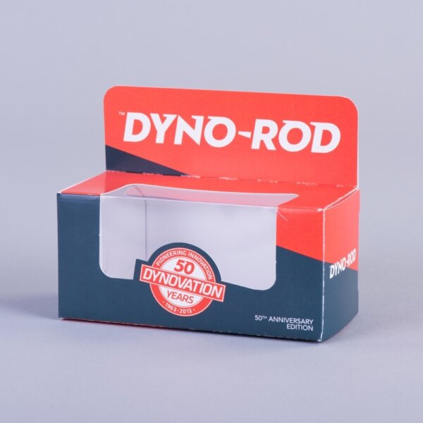 Tuck-in end display carton with header and clear PVC window for retail product display, Create-This Ltd